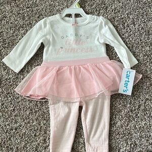 Pant with tutu and long sleeve shirt.